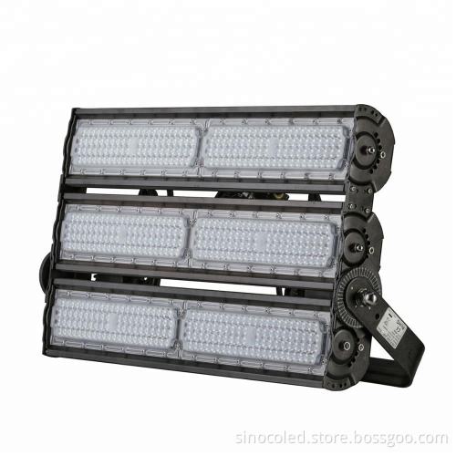 IP66 IK10 80-140° Beam Angle SMD LED Flood Light Module with PC Lens and Meanwell 200W Power Supply for Stadium Lighting